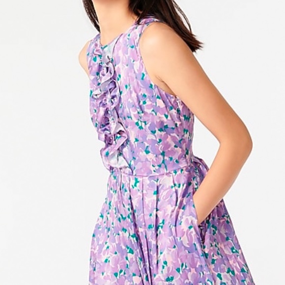 NWT J. Crew ruffle front pleated dress - Picture 4 of 13
